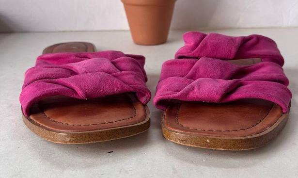 1. State  Suede Strappy Slide Womens Sandals Sz 8.5M Pink Suede 1S-Frel