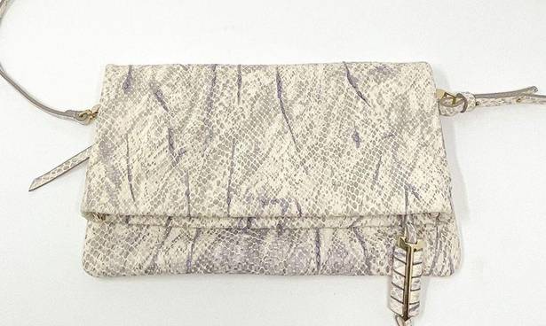 Stella & Dot  Crosby Snakeskin Print Leather Crossbody, NWOT, MSRP $248