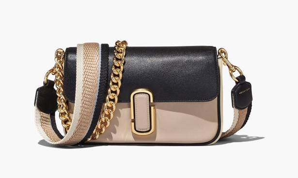 Marc Jacobs J Crossbody Bag (Beige + Black)