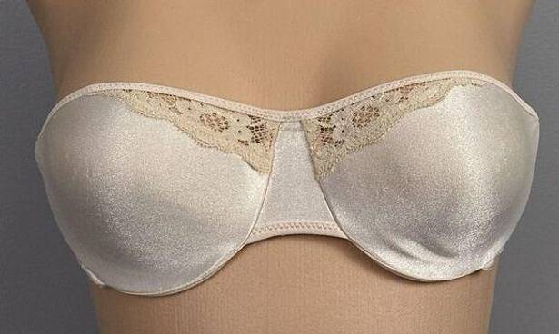 Second Skin Vintage Warner’s Not-a-Strap-On Bra 34B 35B  Satin Strapless 1190