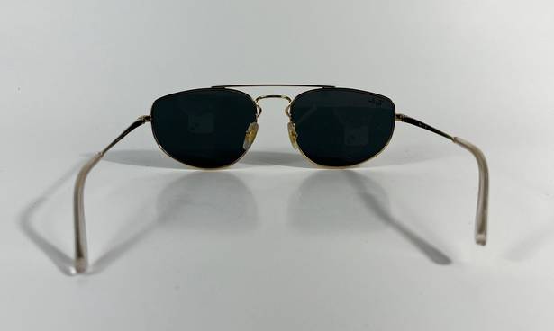 Ray-Ban RB3668 Rectangle Aviator Metal Frame Unisex Gold Black Sunglasses OS