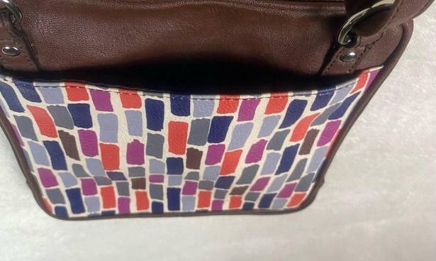 Relic  Multicolor Pattern‎ Vegan Leather Crossbody Wallet Purse Rectangle