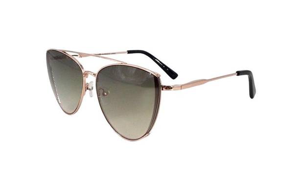 Oscar de la Renta Designer  Gold Cat Eye Aviator Sunglasses Jordana Summer