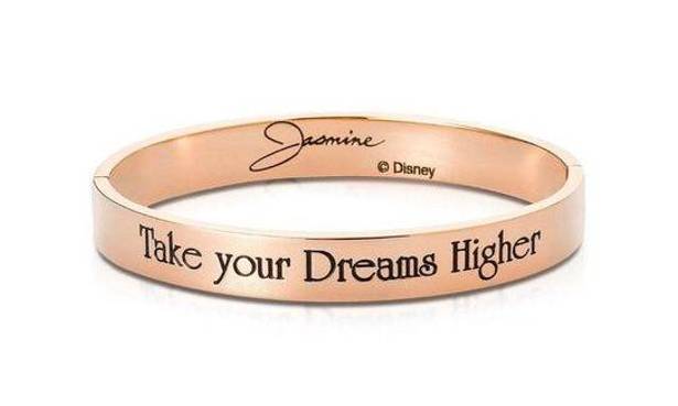 Disney  Couture Kingdom Aladdin Jasmine Bangle Gold Tone