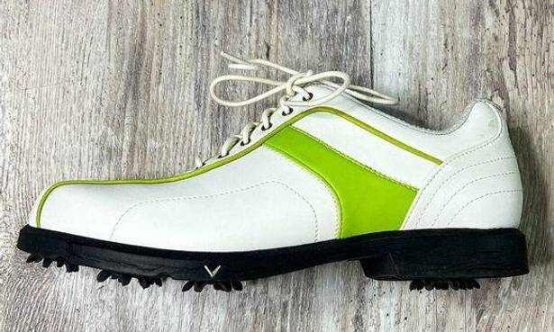 Callaway  CG Sport W206 Thin Saddle White Green Golf Shoes Ladies 6.5 Teen Jr