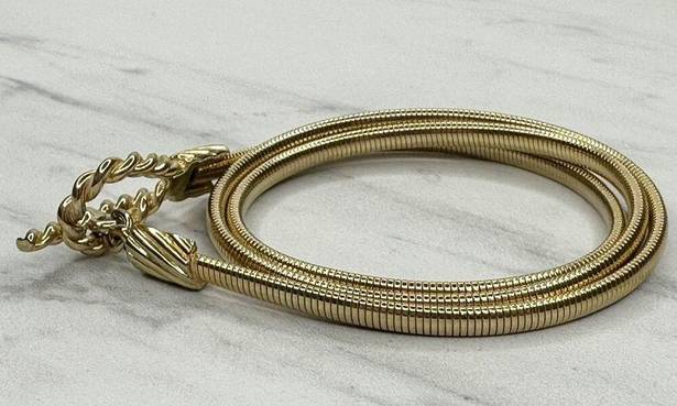 Cinch Vintage Toggle Buckle Gold Tone Coil Stretch  Belt Size XS Small S Womens