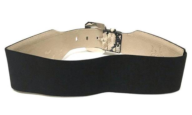 White House | Black Market WHBM Faux snakeskin wide stretchy belt S