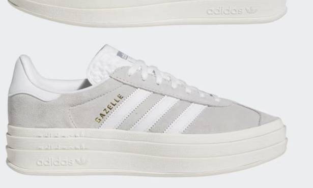 Adidas NWT  Gazelle Bold Shoes Grey Two/Cloud White/Core White W5