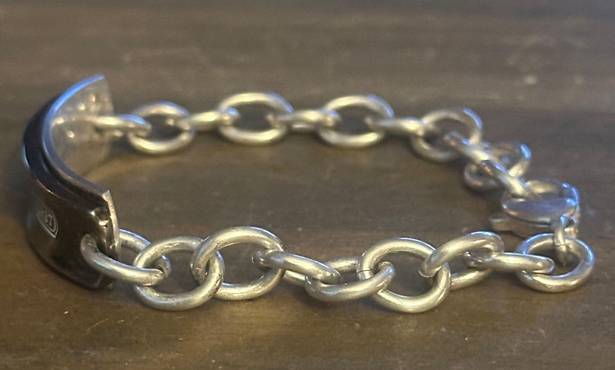 Tiffany & Co. Titanium Silver 925 Galaxy 1837 Collection ID Chain Link Bracelet