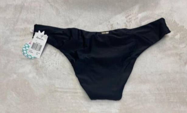 Raisin's  Women's Solid Black Bikini Bottom $38 Cheeky Hipster Large