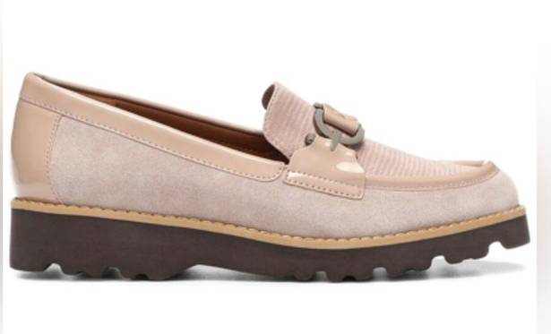 Donald Pliner  Clio Slip-on Chunky Loafer Calf Suede Blush Size 12 NEW (Sold Out)