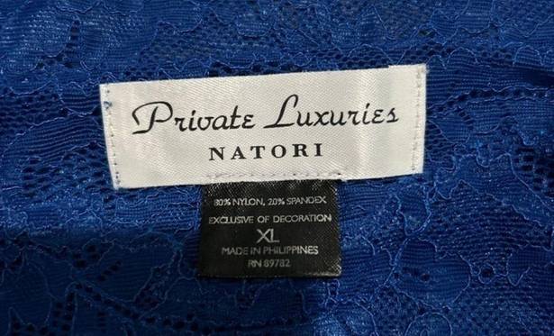 Natori Private luxuries by  dark blue lace cami tank dress in size xl