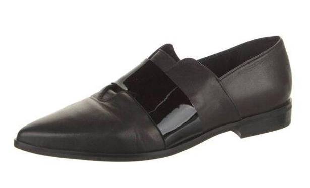 Barney’s New York  black leather point toe flats size 41