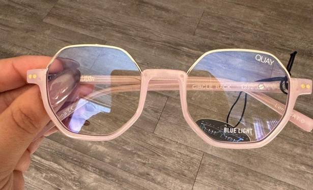 Quay Australia SALE🔥QUAY circle back light pink blue light glasses 🌸