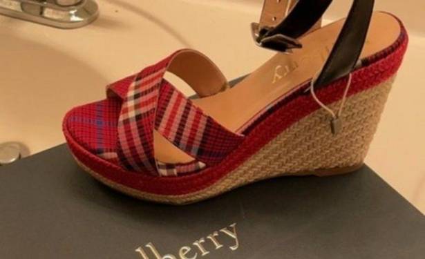 Mulberry tartan sandals Red size 7