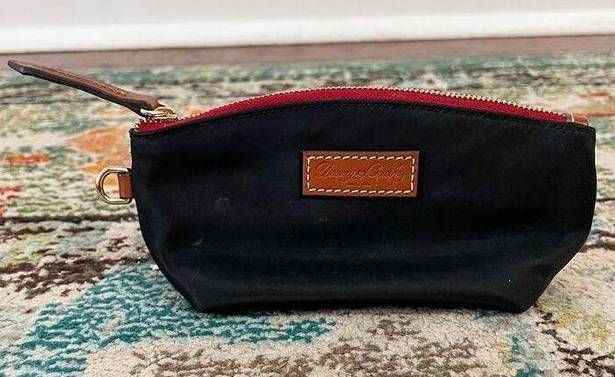 Dooney & Bourke  Black Nylon Mini Bag Change Purse Wallet Zipper Clutch Vintage