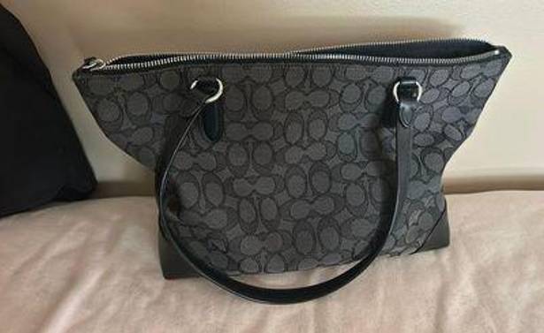 Coach Black And Grey  Purse