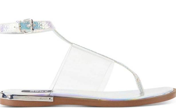 DKNY  Ava Iridescent Ankle Strap Thong Sandals, NEW, Size 6, MSRP $120
