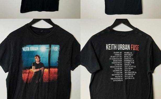 Tultex 2014 Keith Urban Fuse Graphic Tee Black Medium M T Shirt