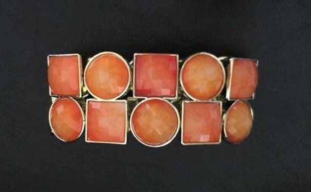 The Row 2 Tangerine Orange Cuff Bracelet Expands