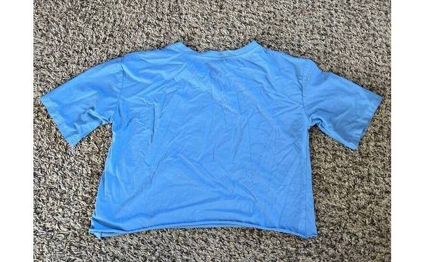 The Moon  and sun blue crop top size small