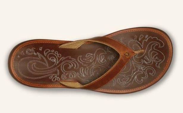 Olukai  Paniolo Women’s Premium Brown Leather Sandals Women’s Size 9