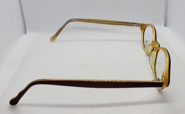 Oscar de la Renta NWOT  Valencia Brown & Yellow Prescription Glasses Frames