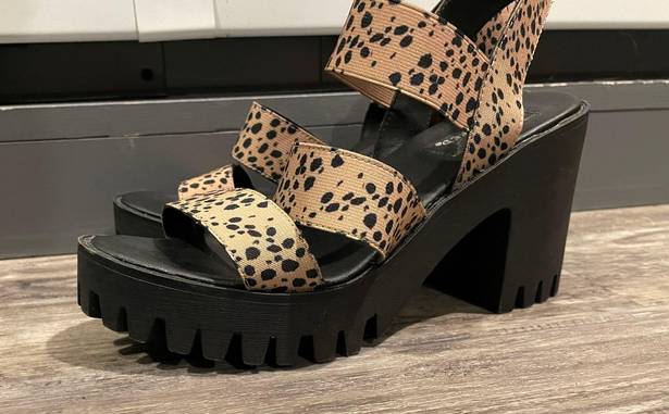 ID required Cheetah strappy sandals