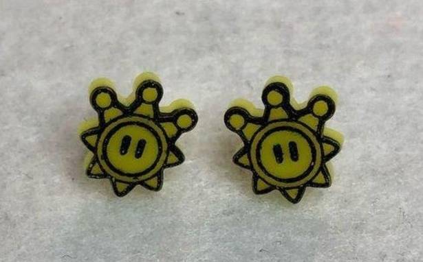 Nintendo Super Mario Shine Sprite Stud Earrings