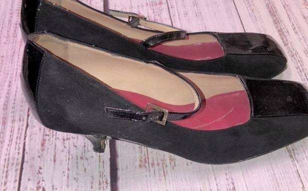 Kate Spade  black suede kitten heels size 6