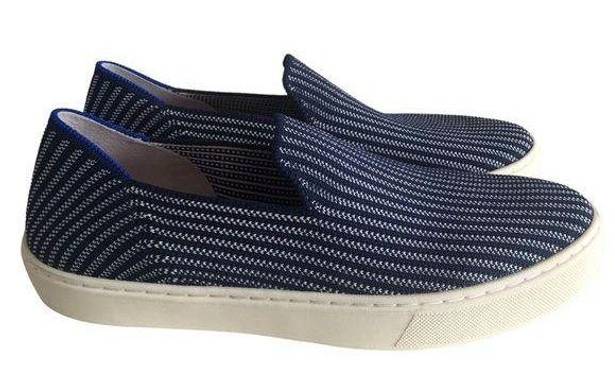 Rothy's  Riviera Pinstripe Shoes Womens 7.5 Blue Stripe Slip On Retired Rothy’s