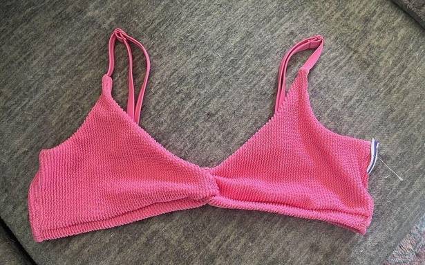 Good American  NEW Always Fits Twist Front Bikini Top Neon Yellow Size 14-16 (4)