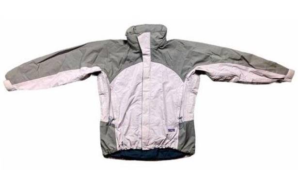 Patagonia  grey and lavender goretex waterproof zip up  jacket