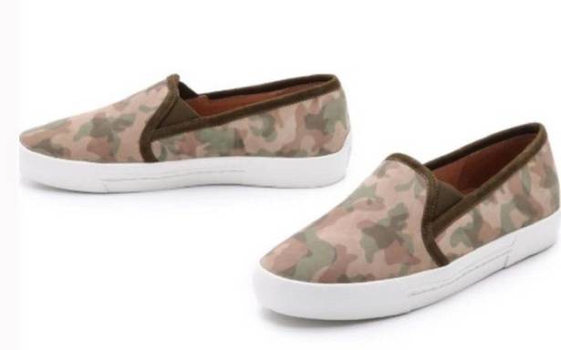 Joie  Huxley leather camo slip on sneakers