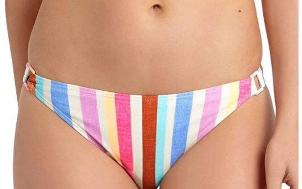 California Waves  Womens Striped Ring Detail Swim Bottom Separates X-Large