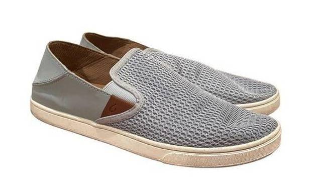 Olukai  Pehuea Gray Blue Mesh Slip On Convertible Sneakers Shoes Women's 9.5