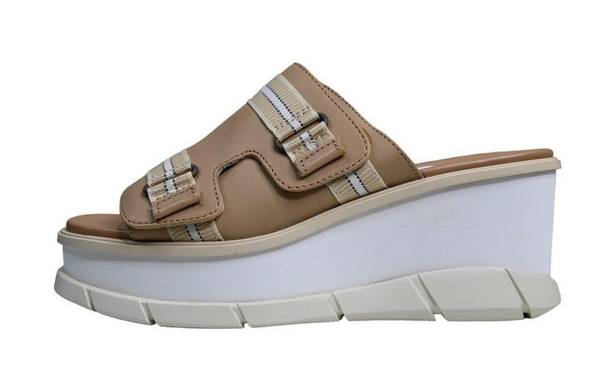 Sorel  Womens 9 Joanie III Wedge Slide Sandal in Honest Beige & Chalk NEW