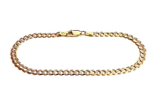 Tehrani Jewelry 14k Solid Gold Curb Cuban Pave Bracelet | Gift | Bracelet | Real Gold Bracelet |