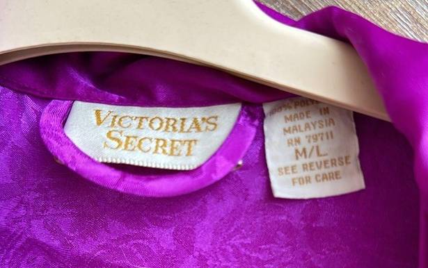 Victoria's Secret Vintage magenta purple gold label Victoria’s Secret dressing gown robe M L