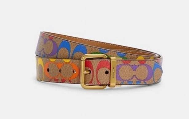 Coach  rainbow belt for men with signature c4153