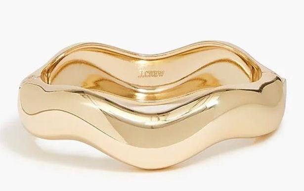 J.Crew  Gold Wavy Bangle Bracelet