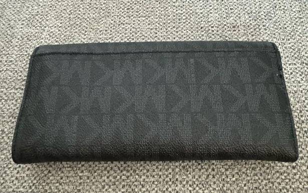 Michael Kors Pre-Owned  Black/Grey Jet Set Large Trifold Wallet