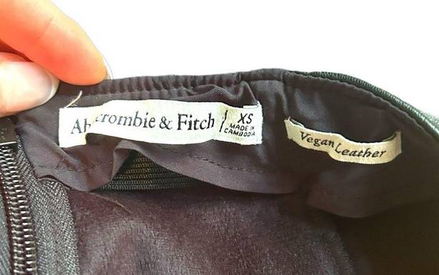 Abercrombie & Fitch  Vegan Leather Mini Skirt Black Size XSmall