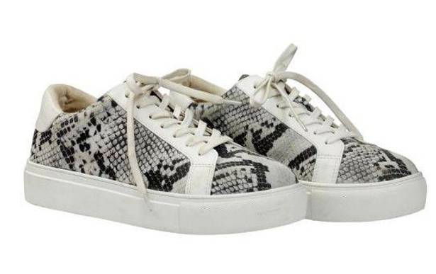 Myra Bags Myra Round About Faux Snakeskin Leather Lace Up Platform Sneakers