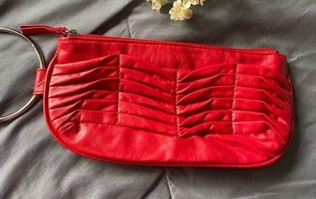 Chateau  Red rushed brand new super cute Ringlot wristlet