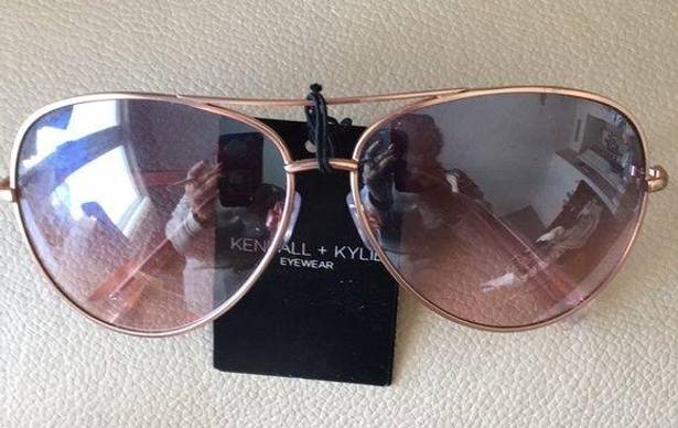 Kendall + Kylie  Rose Gold Aviator Glasses