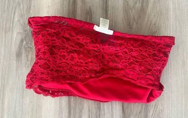 Bozzolo  M Red Strapless Lace Bralette