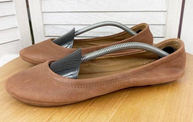 Lucky Brand  Erin Leather Ballet Flats Shoes Tan Brown 7.5