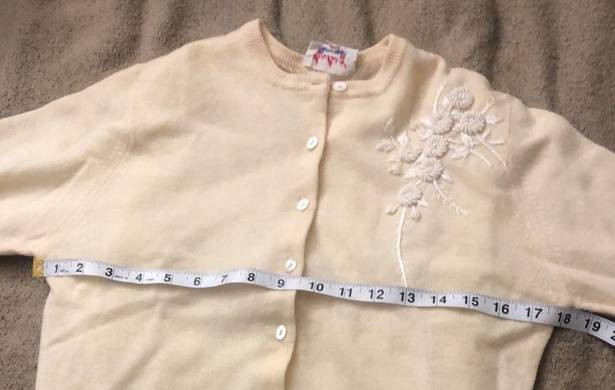 Krass&co Charles &  yellow floral button up sweater size small