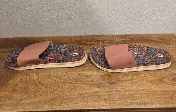 Olukai  Pu'e One Multicolor Floral Footbed Slide Sandals Size EU 10